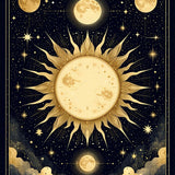 Ultra Soft Area Rug, Non Slip, Stain Resistant, Washable Area Rugs for Living Room, Bedroom, Celestial Moonlit Abstract Style(Gold)