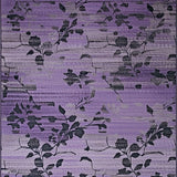 Ultra Soft Area Rug, Non Slip, Stain Resistant, Washable Area Rugs for Living Room, Bedroom, Whimsical Diamond Floral Arrangement(Purple)