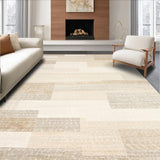 Beige Area Textured Abstract Design(Beige)