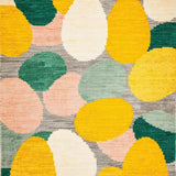 Ultra Soft Area Rug, Non Slip, Stain Resistant, Washable Area Rugs for Living Room, Bedroom, Lively Decorative Floral Arrangement(Yellow)