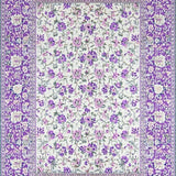 Ultra Soft Area Rug, Non Slip, Stain Resistant, Washable Area Rugs for Living Room, Bedroom, Elegant Purple Botanical Arrangement(Purple)