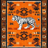 Ultra Soft Area Rug, Non Slip, Stain Resistant, Washable Area Rugs for Living Room, Bedroom, Exotic Orange Spiritual Aesthetic(Orange)