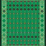 Rustic Distressed Geometric Composition(Green)