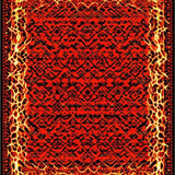 Ultra Soft Area Rug, Non Slip, Stain Resistant, Washable Area Rugs for Living Room, Bedroom, Bold Fiery Swirl Pattern(Red)
