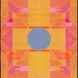 Ultra Soft Area Rug, Non Slip, Stain Resistant, Washable Area Rugs for Living Room, Bedroom, Eclectic Round Color Splash Design(Orange)