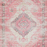 Ultra Soft Area Rug, Non Slip, Stain Resistant, Washable Area Rugs for Living Room, Bedroom, Trendy Striped Earthy Palette(Pink)