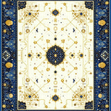 Ultra Soft Area Rug, Non Slip, Stain Resistant, Washable Area Rugs for Living Room, Bedroom, Abstract Whimsical Octagon(White)