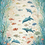 Ultra Soft Area Rug, Non Slip, Stain Resistant, Washable Area Rugs for Living Room, Bedroom, Underwater Explorer Rug Sea Animal Pattern Carpet for Children(Blue)