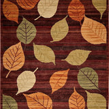 Ultra Soft Area Rug, Non Slip, Stain Resistant, Washable Area Rugs for Living Room, Bedroom, Rustic Autumn Inspired Striped Design(Brown)