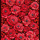 Ultra Soft Area Rug, Non Slip, Stain Resistant, Washable Area Rugs for Living Room, Bedroom, Chic Modern Rose Motif(Red)