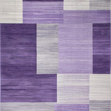 Ultra Soft Area Rug, Non Slip, Stain Resistant, Washable Area Rugs for Living Room, Bedroom, Luxurious Trellis Style Arrangement(Purple)