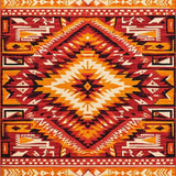 Ultra Soft Area Rug, Non Slip, Stain Resistant, Washable Area Rugs for Living Room, Bedroom, Lively Southwest Inspired Pattern(Red)