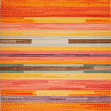Ultra Soft Area Rug, Non Slip, Stain Resistant, Washable Area Rugs for Living Room, Bedroom, Lively Multicolor Woven Texture(Orange)
