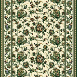 Ultra Soft Area Rug, Non Slip, Stain Resistant, Washable Area Rugs for Living Room, Bedroom, Vintage Floral Dining Room Non Slip Carpet(Beige)