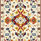 Mid Century Rainbow Oushak in Beige and Ivory(Ivory)