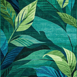 Ultra Soft Area Rug, Non Slip, Stain Resistant, Washable Area Rugs for Living Room, Bedroom, Elegant Multi-Hued Nature Inspiration(Blue)
