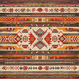 Ultra Soft Area Rug, Non Slip, Stain Resistant, Washable Area Rugs for Living Room, Bedroom, Sophisticated Cozy Boho Fusion(Red)