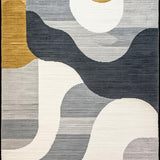 Elegant Swirling Waves in Earthy Hues(Gray)