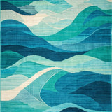 Lively Turquoise Ripple Effect(Blue)