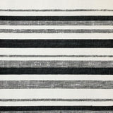 Ultra Soft Area Rug, Non Slip, Stain Resistant, Washable Area Rugs for Living Room, Bedroom, Cotton Braided Rug Black White Stripes Reversible Laundry Mat Porch(Black)