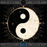Ultra Soft Area Rug, Non Slip, Stain Resistant, Washable Area Rugs for Living Room, Bedroom, Lively Yin Yang Artistic Fusion(Black)