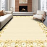 Serene Petal – Beige Wavy Edge with Delicate Floral Design(Beige)