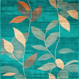 Ultra Soft Area Rug, Non Slip, Stain Resistant, Washable Area Rugs for Living Room, Bedroom, Rustic Textured Botanical Theme(Green)