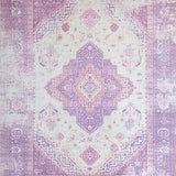 Ultra Soft Area Rug, Non Slip, Stain Resistant, Washable Area Rugs for Living Room, Bedroom, Vibrant Textured Ogee Pattern(Purple)