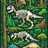 Vibrant Colorful Jurassic Theme(Green)