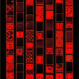 Ultra Soft Area Rug, Non Slip, Stain Resistant, Washable Area Rugs for Living Room, Bedroom, Lively Contemporary Graphic Design(Red)