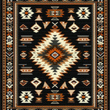 Dynamic Black and Brown Geometric Styles(Black)