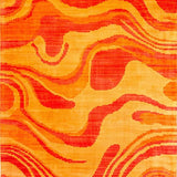 Ultra Soft Area Rug, Non Slip, Stain Resistant, Washable Area Rugs for Living Room, Bedroom, Soft Warm Color Palette Charm(Orange)