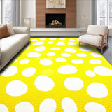 Ultra Soft Area Rug, Non Slip, Stain Resistant, Washable Area Rugs for Living Room, Bedroom, Delightful Minimalist Egg Imagery(Yellow)