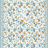 Ultra Soft Area Rug, Non Slip, Stain Resistant, Washable Area Rugs for Living Room, Bedroom, Modern Floral Geometry in Bright Tones(White)