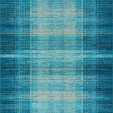 Ultra Soft Area Rug, Non Slip, Stain Resistant, Washable Area Rugs for Living Room, Bedroom, Coastal Dreamscape Rug with Geometric Turtle and Modern Ocean Wave Design(Blue)