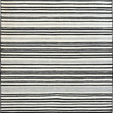 Ultra Soft Area Rug, Non Slip, Stain Resistant, Washable Area Rugs for Living Room, Bedroom, Monochrome Linear Track Rug with Bold Black and White Banding for Entryway(Gray)