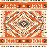 Ultra Soft Area Rug, Non Slip, Stain Resistant, Washable Area Rugs for Living Room, Bedroom, Trendy Earthy Geometric Aesthetics(Orange)