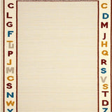 Charming Round Alphabet Motif(Beige)