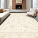 Ultra Soft Area Rug, Non Slip, Stain Resistant, Washable Area Rugs for Living Room, Bedroom, Neutral Farmhouse Area Texture(Beige)
