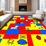 Ultra Soft Area Rug, Non Slip, Stain Resistant, Washable Area Rugs for Living Room, Bedroom, Interactive Seasonal Learning Design(Yellow)