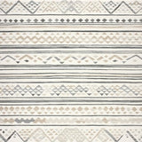 Striped Geometric Fusion Area with Casual Boho Diamond(Beige)