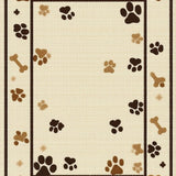 Ultra Soft Area Rug, Non Slip, Stain Resistant, Washable Area Rugs for Living Room, Bedroom, Rustic Earthy Animal Print Motif(Beige)
