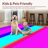 Ultra Soft Area Rug, Non Slip, Stain Resistant, Washable Area Rugs for Living Room, Bedroom, Dynamic Contemporary Fluffy Finish(Purple)