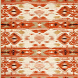 Ultra Soft Area Rug, Non Slip, Stain Resistant, Washable Area Rugs for Living Room, Bedroom, Elegant Neutral Toned Stripes(Orange)