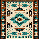Stylish Warm Toned Geometric Arrangement(Blue)