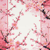 Ultra Soft Area Rug, Non Slip, Stain Resistant, Washable Area Rugs for Living Room, Bedroom, Serene White Floral Tiled Pattern(Pink)