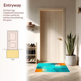 Contemporary Colorful Swirl Motif(Blue)