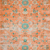 Ultra Soft Area Rug, Non Slip, Stain Resistant, Washable Area Rugs for Living Room, Bedroom, Cozy Rust and Teal Medallion(Orange)