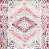 Ultra Soft Area Rug, Non Slip, Stain Resistant, Washable Area Rugs for Living Room, Bedroom, Delicate Blush Tiled Arrangement(Pink)