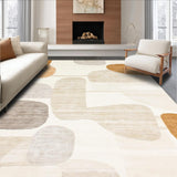 Ultra Soft Area Rug, Non Slip, Stain Resistant, Washable Area Rugs for Living Room, Bedroom, Boho Beige Area Artistic Abstract(Beige)